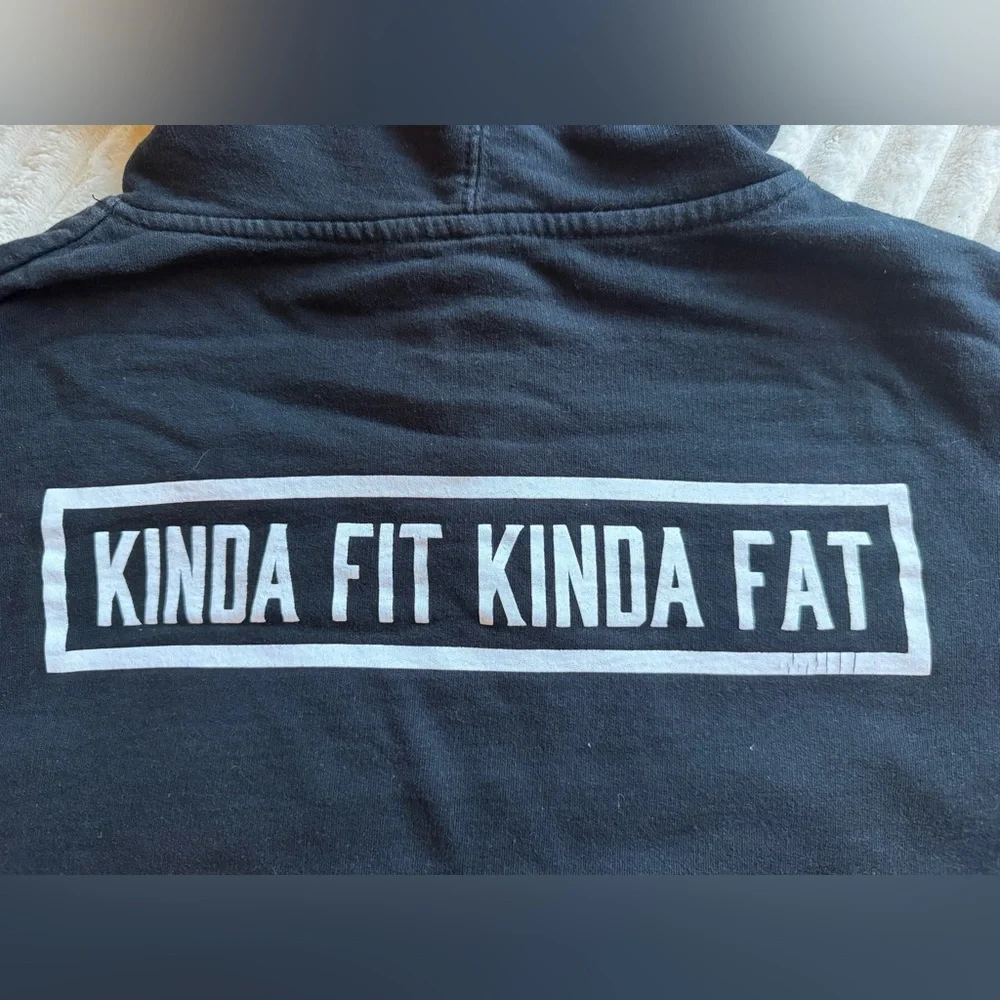 Kinda Fit Kinda Fat Black Hoodie - Picture 3 of 4